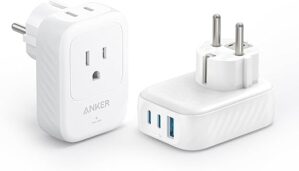 Anker 2-Pack USA to Europe Travel Adapter