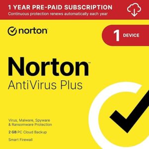 Norton AntiVirus Plus 2024, 1 Device, Auto-Renewal