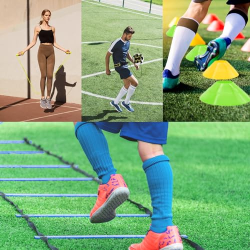 AOPUETRX Soccer Agility Training Set: Ladder, Cones, Trainer - Image 4