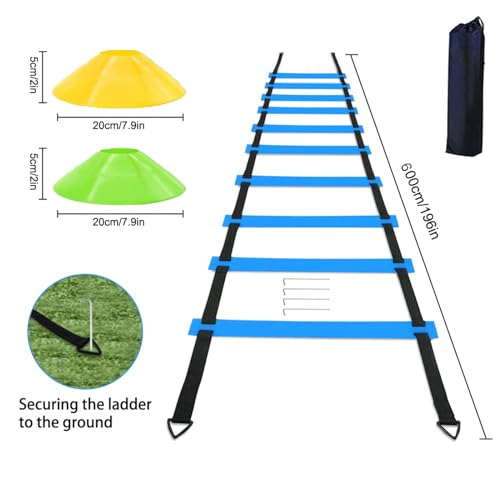 AOPUETRX Soccer Agility Training Set: Ladder, Cones, Trainer - Image 2