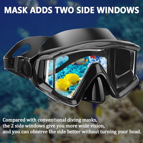AQUA A DIVE SPORTS Anti-Fog Diving Snorkel Mask for Adults - Image 3
