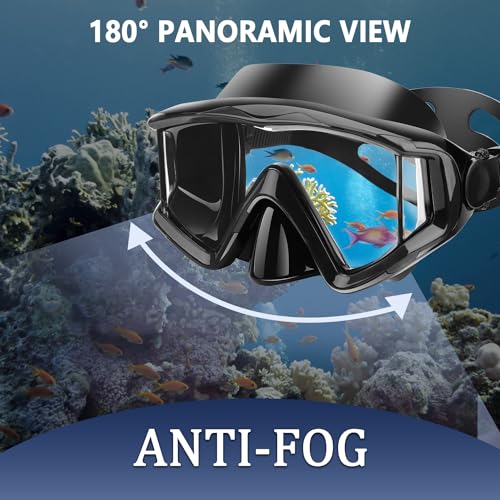 AQUA A DIVE SPORTS Anti-Fog Diving Snorkel Mask for Adults - Image 4