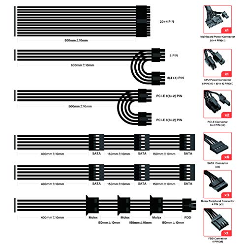 ARESGAME 600W 80+ Bronze Certified PSU - Image 2