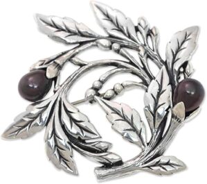 NOVICA Artisan Handmade Freshwater Pearl Brooch