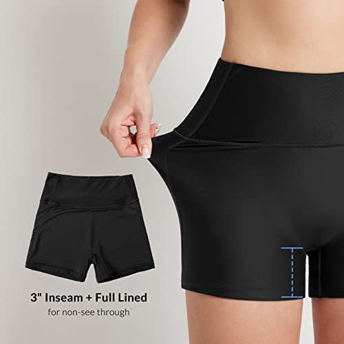 BALEAF High Waisted Tummy Control Swim Shorts - Image 3