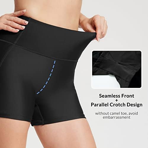 BALEAF High Waisted Tummy Control Swim Shorts - Image 2