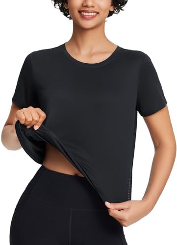 BALEAF Workout Cropped Split Back Top - Image 2