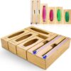 Gamtik Bamboo Kitchen Drawer Storage Organizer