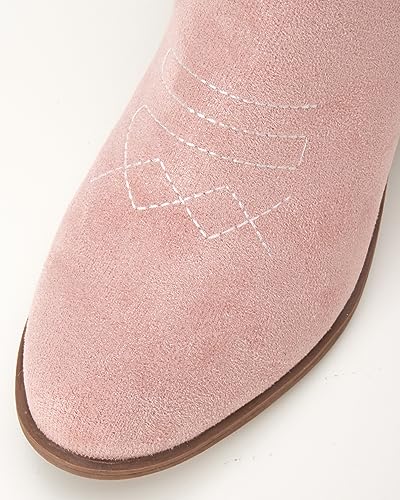 bebe Microsuede Western Boots with Fringe - Image 3