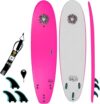 KONA SURF CO. Beginner Soft Top Surfboard with Fins
