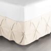 Nestl Beige Cream Queen Pinch Pleat Bed Skirt