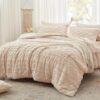 Anluoer Beige Tufted Queen Comforter Set, 7 Pieces