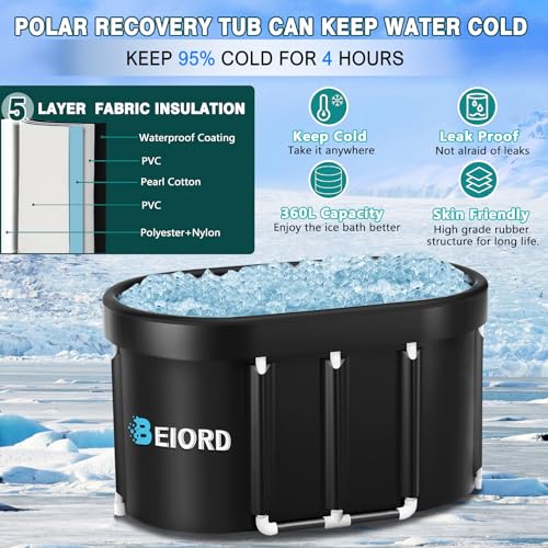 BEIORD Portable Oval Ice Bath Tub for Athletes - Image 4