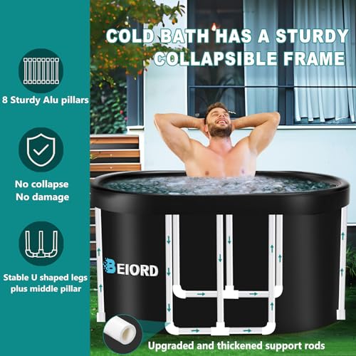 BEIORD Portable Oval Ice Bath Tub for Athletes - Image 5