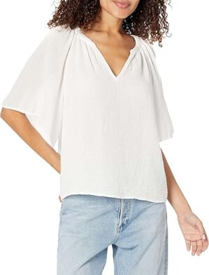 Velvet by Graham & Spencer Belle Cotton Gauze Top