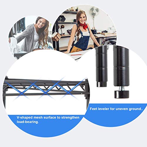 BestOffice Heavy Duty 4 Tier Adjustable Metal Shelves - Image 5