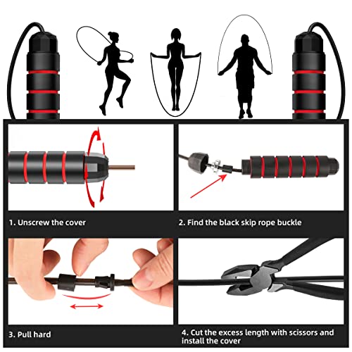 BHYTAKI Tangle-Free Speed Jump Rope with Foam Handles - Image 2