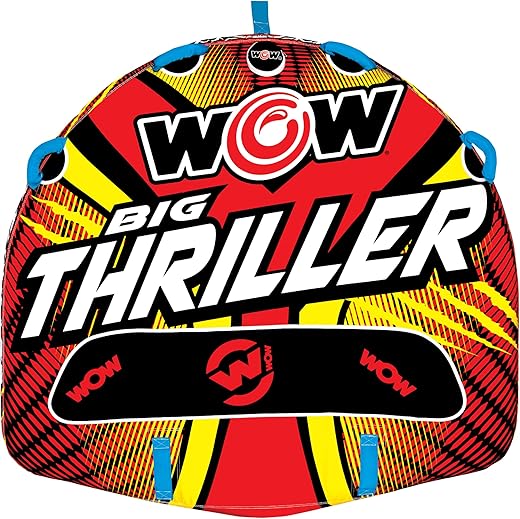 WOW Sports Big Thriller Towable Deck Tube, 1-2 Person