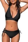 CUPSHE V Neck Triangle Top Bikini Set