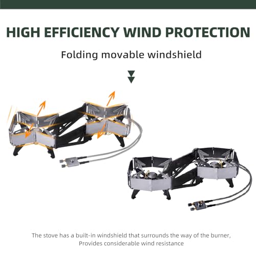 BRS Portable Foldable Double Cooktop Camping Stove - Image 4