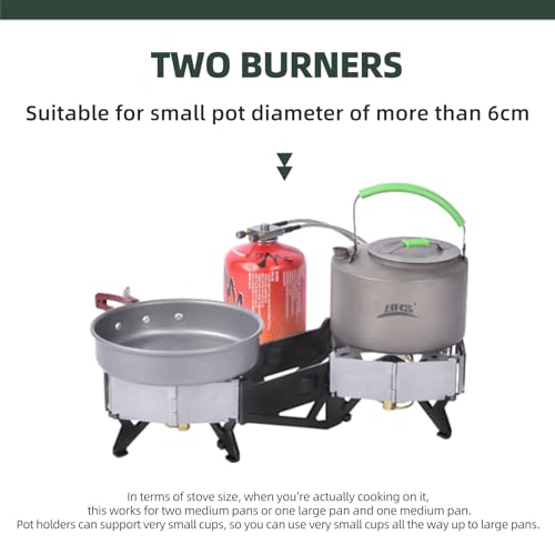 BRS Portable Foldable Double Cooktop Camping Stove - Image 5