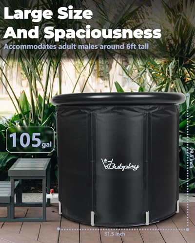 Bubplay XL Inflatable Ice Bath Tub, 105 Gallons - Image 4