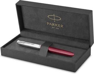 Parker Burgundy Fountain Pen, Fine Nib, Gift Box
