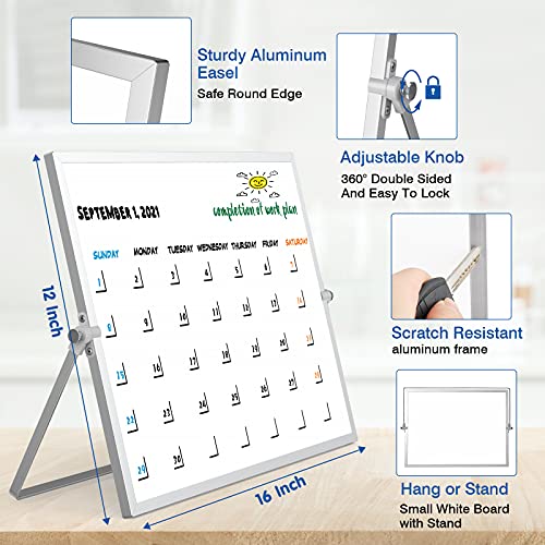 BYWOKY Double-Sided Magnetic Whiteboard Set with Stand - Image 4