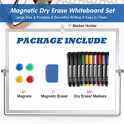 BYWOKY Double-Sided Magnetic Whiteboard Set with Stand - Image 2