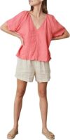 Velvet by Graham & Spencer Callin Puff Sleeve Linen Top