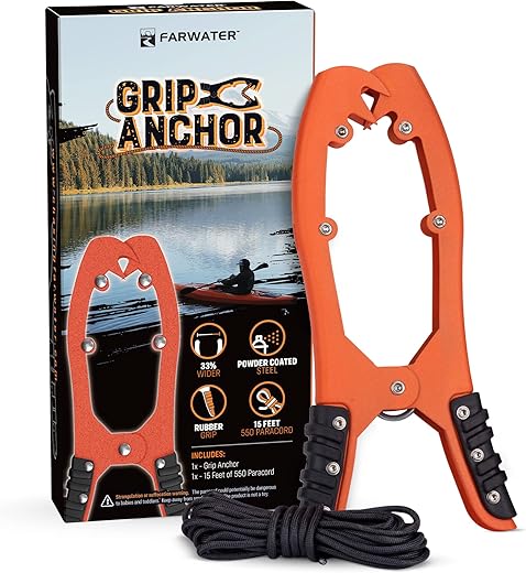FARWATER Canoe Anchor Grip with 15ft Paracord