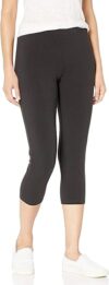 Hanes Capri Stretch Cotton-Spandex High Waist Leggings