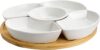 Elama Ceramic Stoneware Round Condiment Set, 6-Piece