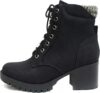 Soda Chunky Heel Combat Ankle Boots