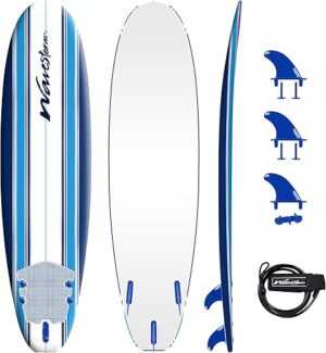 WAVESTORM Classic Soft Top Foam 7′ Surfboard Set