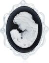 Bling Jewelry Victorian Lady Portrait Mother Cameo Pendant Necklace