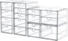 Caktraie Clear Makeup and Desk Organizer with 16 Drawers