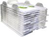 EZSTAX Clear Stackable Letter Size Desk Trays