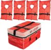 Clear Storage Bag with 4 Life Jackets