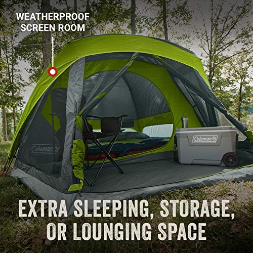 Coleman Skydome Weatherproof Camping Tent with Screen Room - Image 3