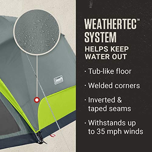 Coleman Skydome Weatherproof Camping Tent with Screen Room - Image 4