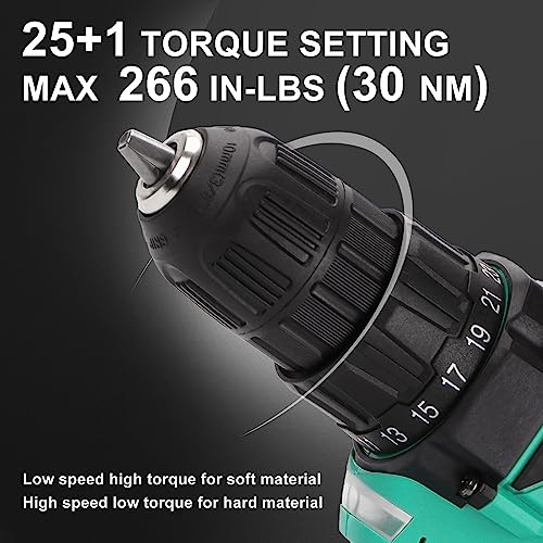COMOWARE 20V Cordless Drill Set with Bits - Image 4