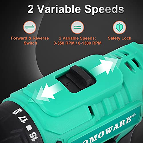 COMOWARE 20V Cordless Drill Set with Bits - Image 5