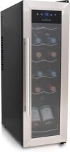 NutriChef Compact 12-Bottle Digital Wine Fridge