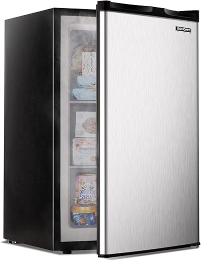 EUHOMY Compact 3.0 Cu Ft Single Door Freezer