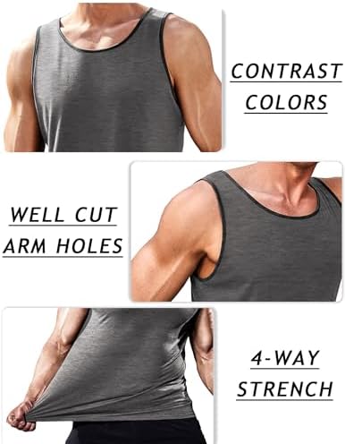 COOFANDY Men's Athletic Running Tank Tops 3-Pack - Image 4
