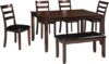 Signature Design by Ashley Coviar 6 Piece Dining Set, Dark Brown