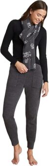 Barefoot Dreams CozyChic Ultra Lite Skull Print Scarf