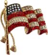 Stars & Stripes Products Crystal Encrusted American Flag Pin