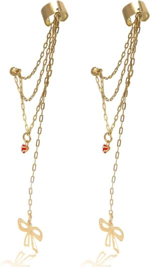 ZOURO DEJANDO HUELLA HIDALGUNSE Cufflink Earrings 18k Gold #269